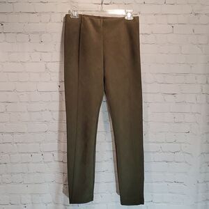 T Tahari green faux leather pull on pants NWT
